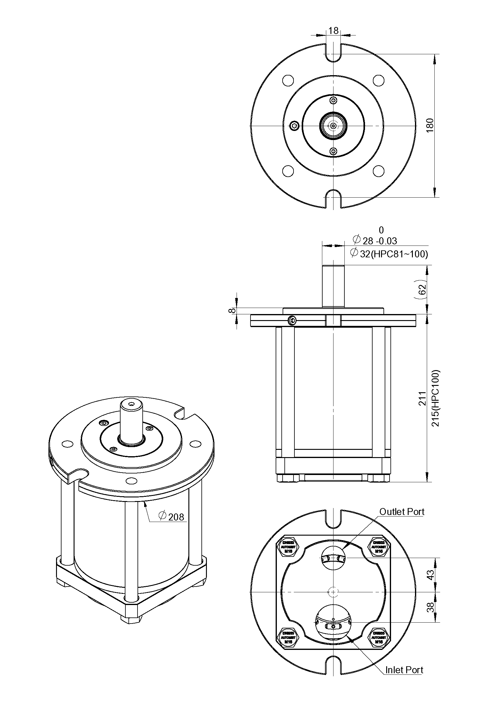 High Pressure Piston Water Pump HPA50100 AWS HYDRO
